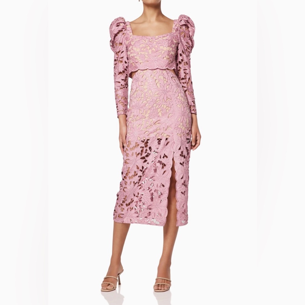 NWT Elliatt Court Cutout Pink Mauve Dress M